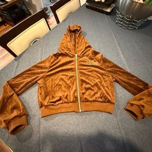 Rich Brown Velour Hoodie